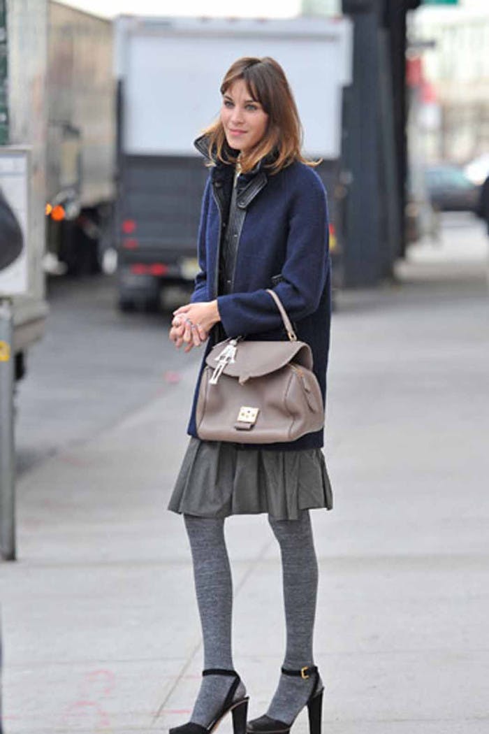 Alexa chung 2024 grey coat